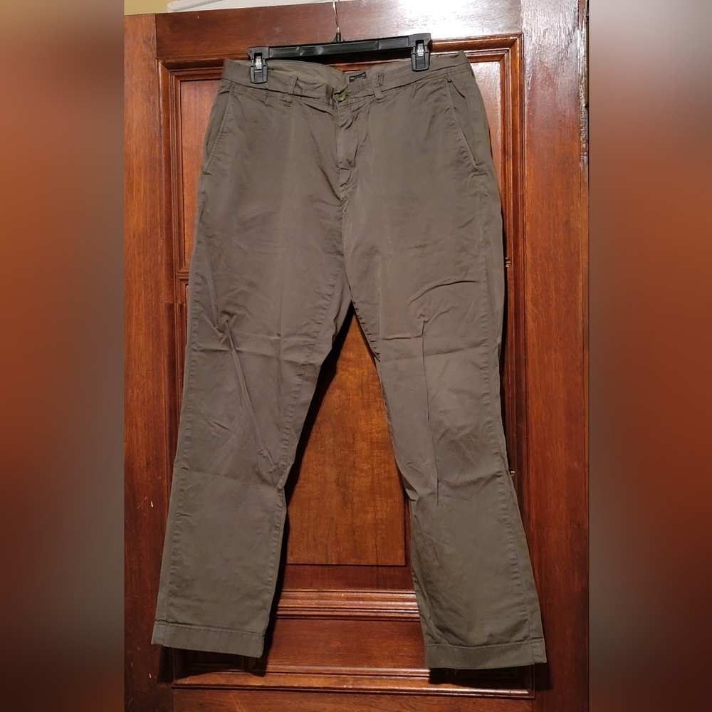 J Crew Stretch 770 Men's Chino Pants-Olive  Green-32 X 30